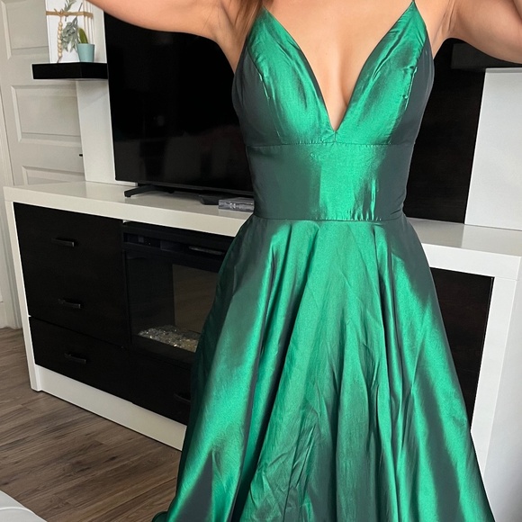 Emerald green dress